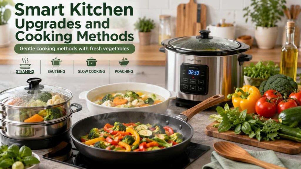 Steaming and gentle cooking methods for an anti-inflammatory diet