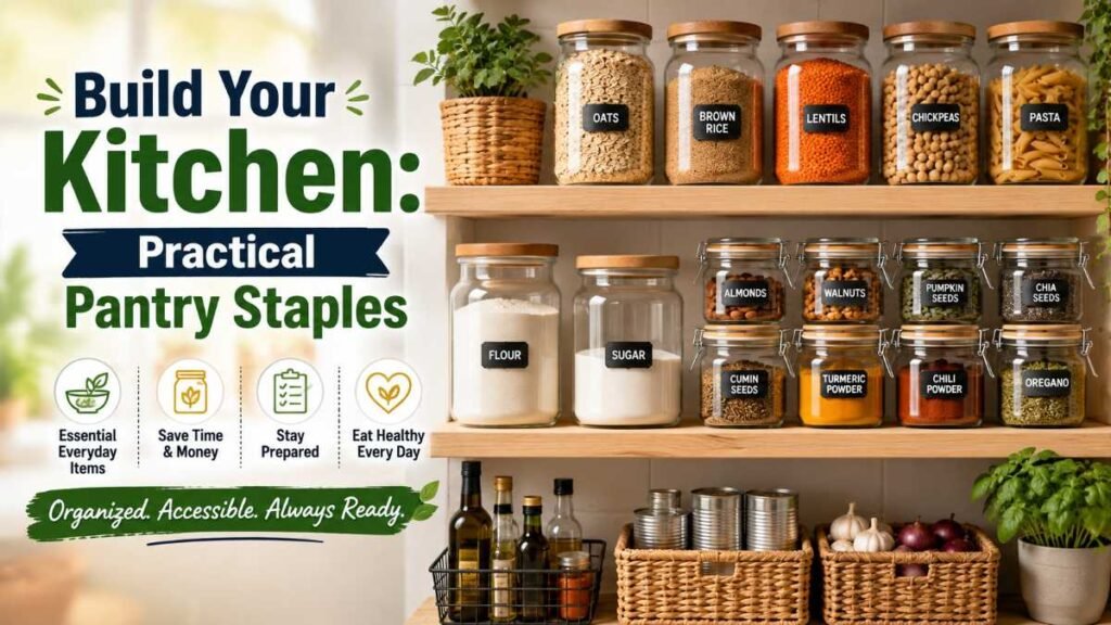 Essential pantry staples for healthy foods to make at home