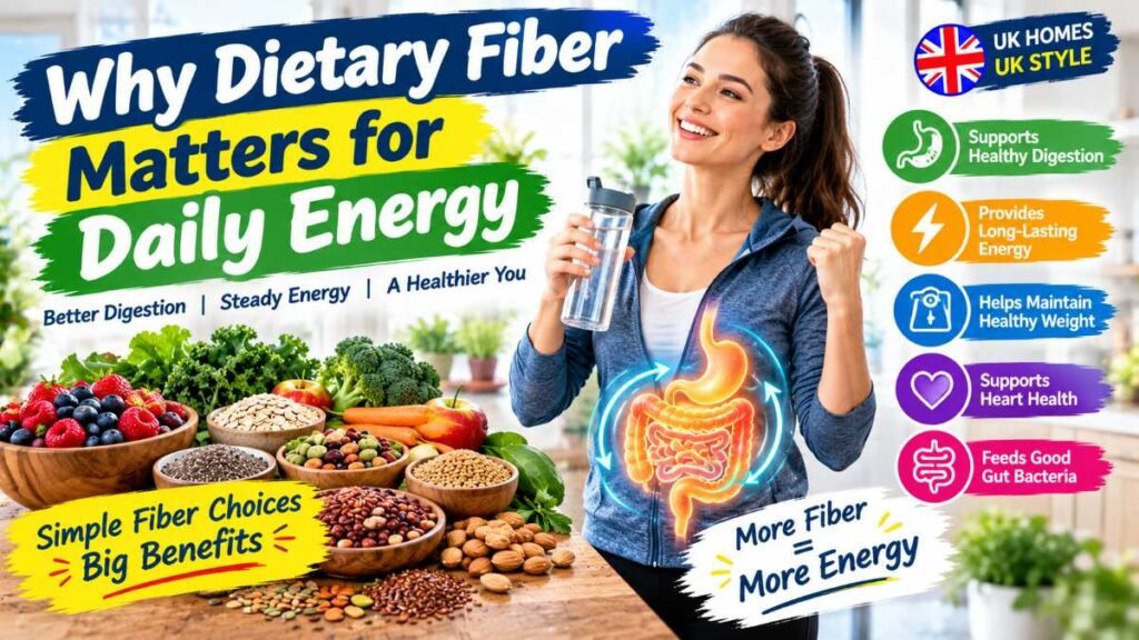 Fresh vegetables and grains representing dietary fiber benefits for digestion