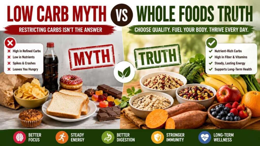 Assortment of fresh whole grains and root vegetables