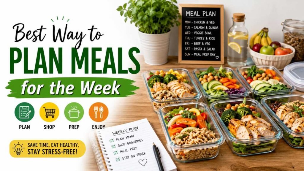 best way to plan meals for the week on a kitchen counter