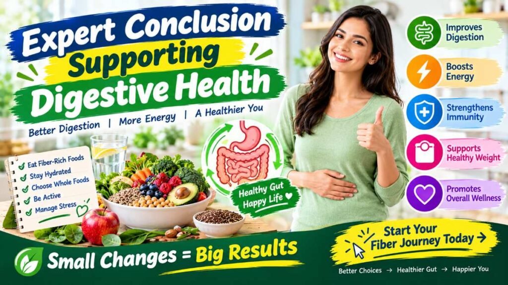 A wholesome, balanced plate featuring colorful high-fiber foods