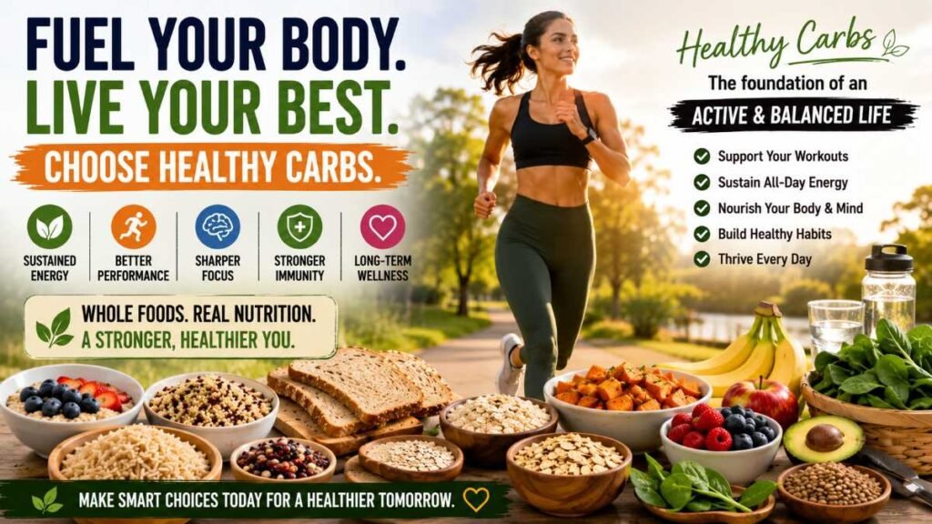 A person enjoying outdoor activities, representing the energy gained from healthy carbohydrate foods.