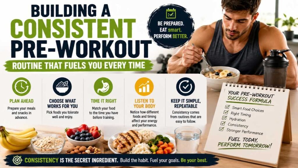 Best foods before workout arranged for a simple and consistent training routine.