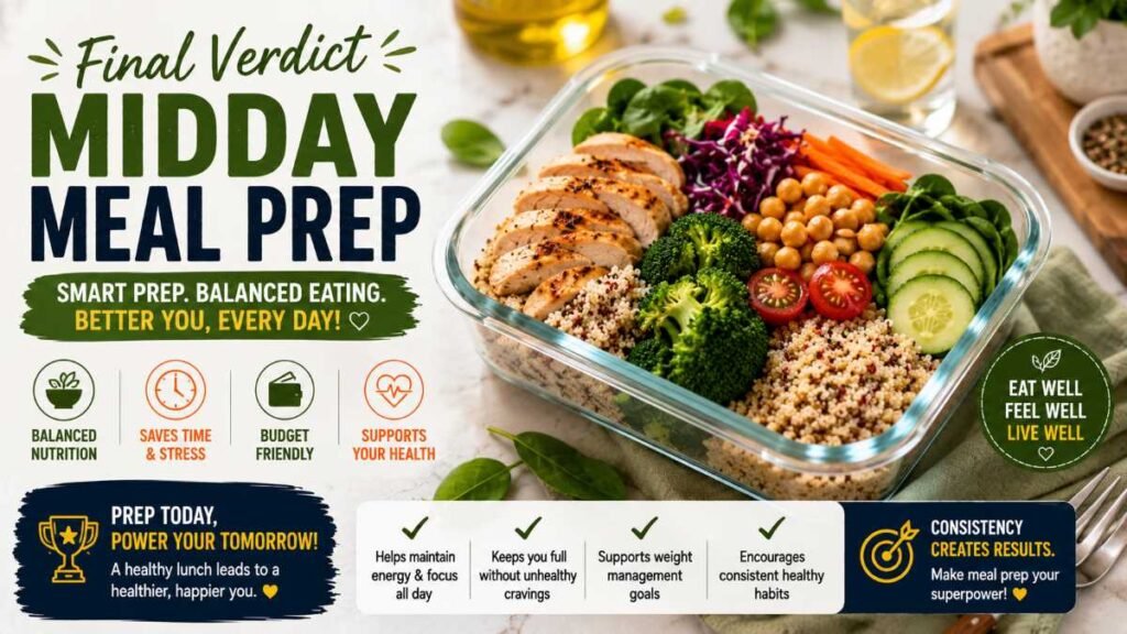 Enjoying fresh healthy meal prep ideas for lunch during a workday break