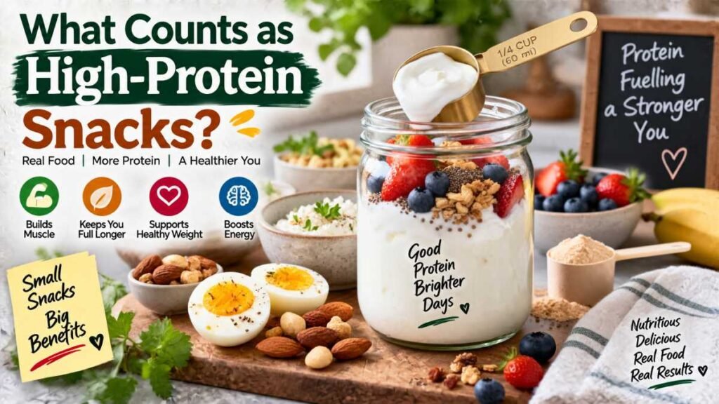 Measuring daily nutrition targets using high-protein snacks