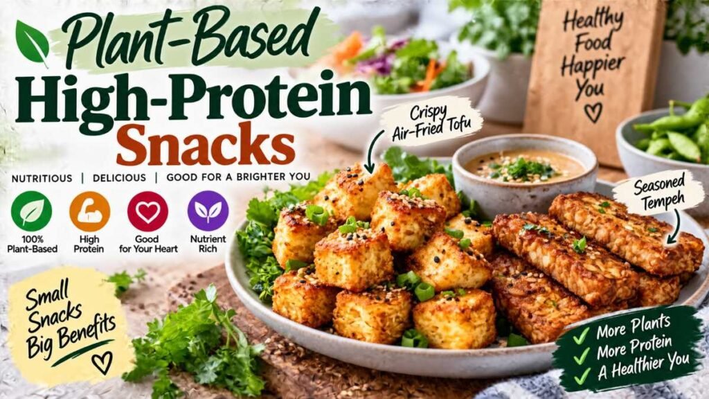 Vegan and vegetarian plant-based high-protein snacks