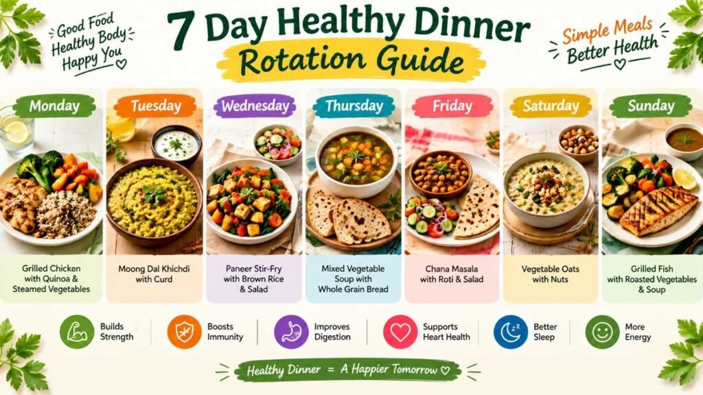 Weekly dinner plan featuring plant-based healthy bean dinner recipes