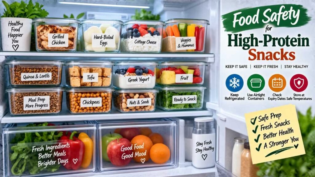 Storing perishable high-protein snacks safely in glass containers