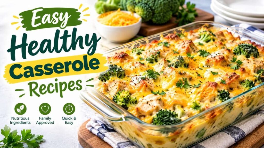 Delicious baked dish representing easy healthy casserole recipes for dinner