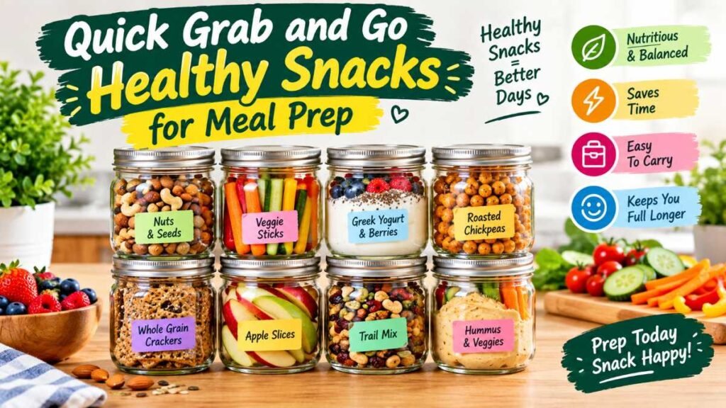 Enjoying simple healthy snacks for meal prep during a busy workday