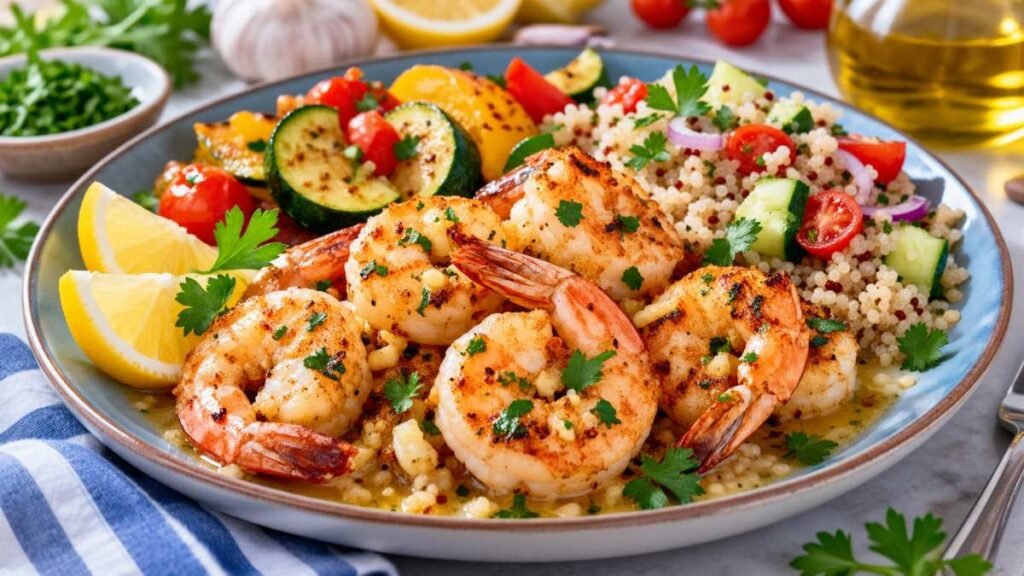 Delicious final dish of healthy shrimp dinner recipes